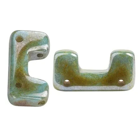 Telos® par Puca® - Opaque Mix Blue/Green Ceramic Look 10 gram Les perles par Puca® - Paris