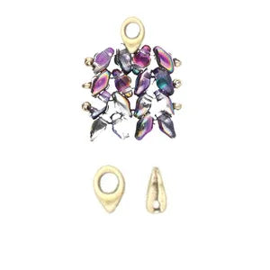 Cymbal Element - Kolympos Antique Brass Plated 2-pack Beadsmith