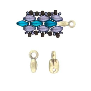 Cymbal Element - Vourkoti Antique Brass Plated 2-pack Beadsmith