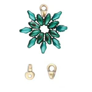 Cymbal Element - Remata Antique Brass Plated 2-pack Beadsmith