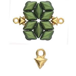 Cymbal Element - Kleftiko 24K Gold Plated 2-pack Beadsmith