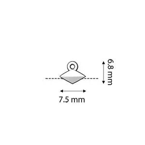 Cymbal Element - Komia Antique Silver Plated 2-pack Beadsmith