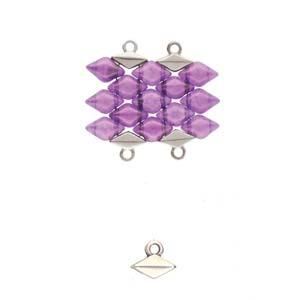 Cymbal Element - Komia Antique Silver Plated 2-pack Beadsmith