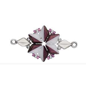 Cymbal Element - Sykia Antique Silver Plated 2-pack Beadsmith