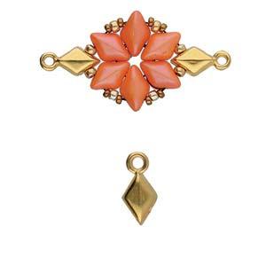 Cymbal Element - Sykia 24K Gold Plated 2-pack Beadsmith