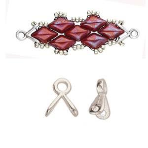 Cymbal Element - Triades Antique Silver Plated 2-pack Beadsmith