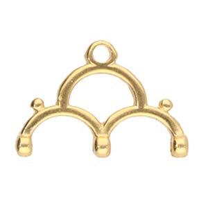 Cymbal Element - Lakos III 24K Gold Plated 2-pack Beadsmith