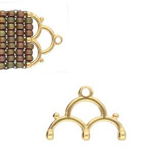 Cymbal Element - Lakos III 24K Gold Plated 2-pack Beadsmith