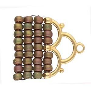 Cymbal Element - Lakos III 24K Gold Plated 2-pack Beadsmith