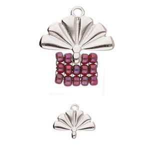 Cymbal Element - Sitia Antique Silver Plated 2-pack Beadsmith