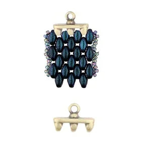 Cymbal Element - Rozos Antique Brass Plated 2-pack Beadsmith