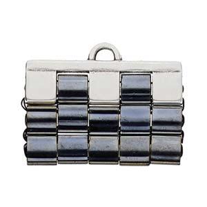 Cymbal Element - Piperi III Antique Silver Plated 2-pack Beadsmith