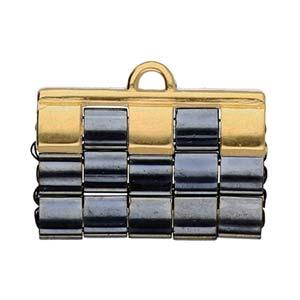 Cymbal Element - Piperi III 24K Gold Plated 2-pack Beadsmith