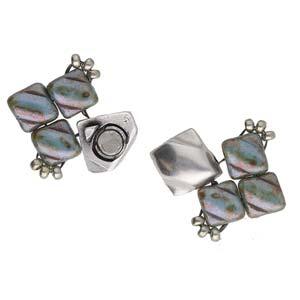 Cymbal Element - Laouti Antique Silver Plated Lås 1 Styck Beadsmith