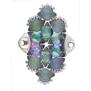 Cymbal Element - Tripiti Antique Silver Plated 2-pack Beadsmith