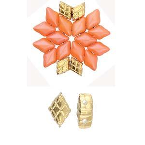 Cymbal Element - Plaka 24K Gold Plated 2-pack Beadsmith