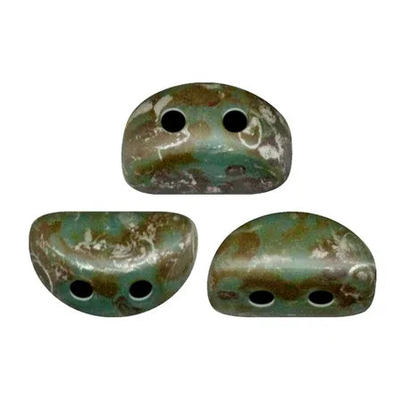 Kos® Par Puca® - Opaque Aqua Patina Silver, 10 gram Les perles par Puca® - Paris