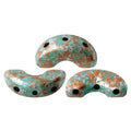 Arcos® par Puca® - Opaque Green Turquoise Tweedy, 10 gram Les perles par Puca® - Paris