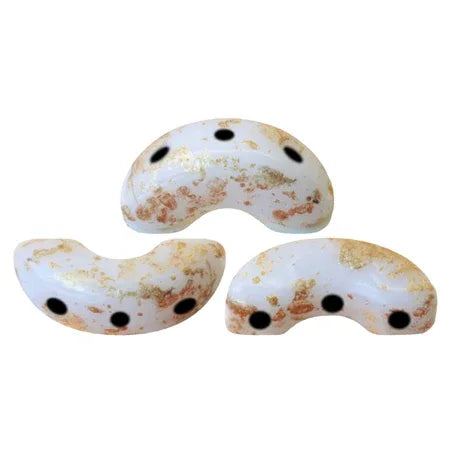 Arcos® par Puca® - Opaque White Splash, 10 gram Les perles par Puca® - Paris
