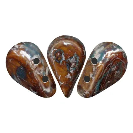 Amos® par Puca® - Opaque Jonquil Patina Silver, 10 Gram Les perles par Puca® - Paris