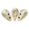 Amos® par Puca® - Opaque White Splash, 10 gram Les perles par Puca® - Paris