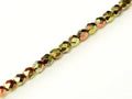 Tjeckiska Firepolish - Crystal Cali Gold Rush 4 mm, 1 sträng Hilmas Pyssel