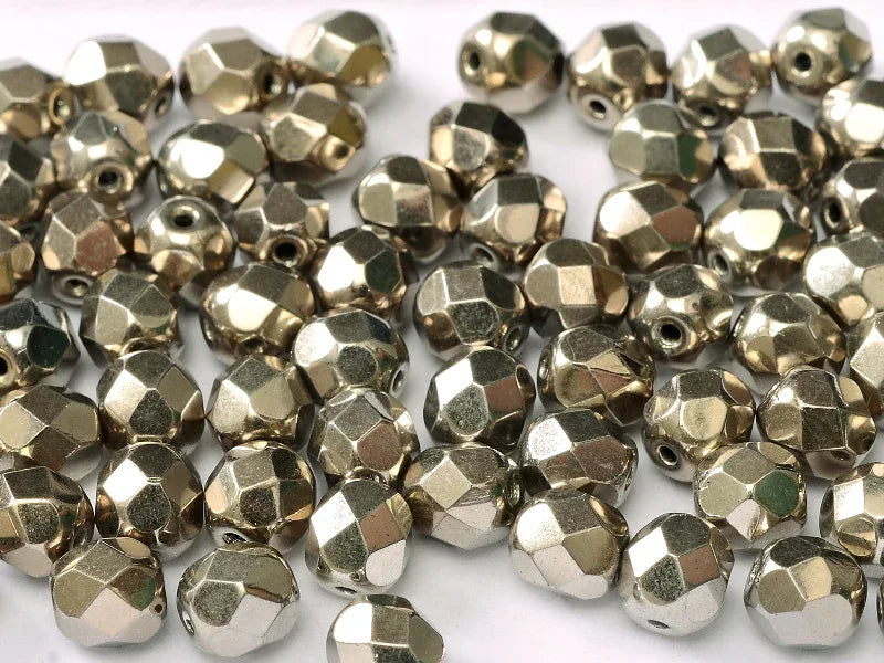 Tjeckiska Firepolish - Jet Argentic Full 4 mm, 50-pack Hilmas Pyssel