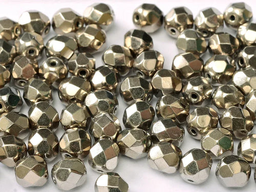 Tjeckiska Firepolish - Jet Argentic Full 4 mm, 50-pack Hilmas Pyssel
