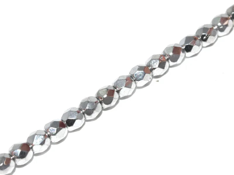 Tjeckiska Firepolish - Crystal Full Labrador 3 mm, 1 sträng Hilmas Pyssel