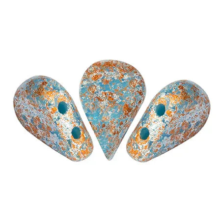 Amos® par Puca® - Opaque Blue Turquoise Tweedy, 10 gram Les perles par Puca® - Paris