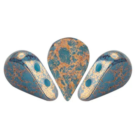 Amos® par Puca® - Opaque Blue Turquoise Bronze, 10 gram Les perles par Puca® - Paris