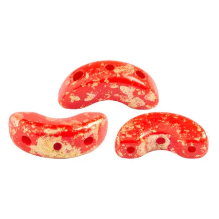Arcos® par Puca® - Opaque Light Coral Red Splash, 10 gram Les perles par Puca® - Paris