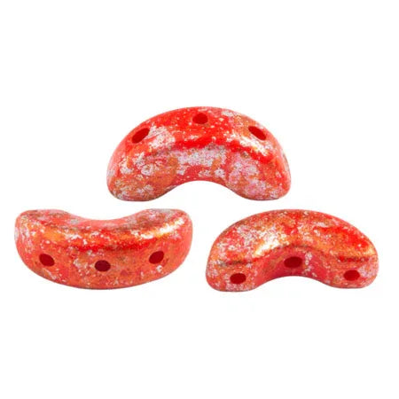 Arcos® par Puca® - Opaque Light Coral Red Tweedy, 10 gram Les perles par Puca® - Paris