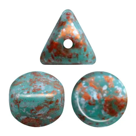 Ilos® Par Puca® - Opaque Green Turquoise Tweedy, 10 gram Les perles par Puca® - Paris