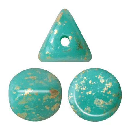 Ilos® Par Puca® - Opaque Green Turquoise Splash, 10 gram Les perles par Puca® - Paris