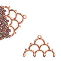 Cymbal Element - Lakos IV Rose Gold Plated 2-pack Beadsmith
