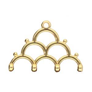 Cymbal Element - Lakos IV 24K Gold Plated 2-pack Beadsmith