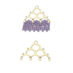 Cymbal Element - Lakos IV Antique Brass Plated 2-pack Beadsmith