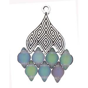 Cymbal Element - Tourlos Antik Silver Platerad 2-pack Beadsmith