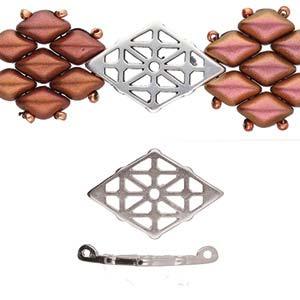 Cymbal Element - Clima Antique Silver Plated 1 styck Beadsmith