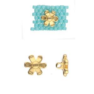 Cymbal Element - Gerani 24K Gold Plated 1 styck Beadsmith