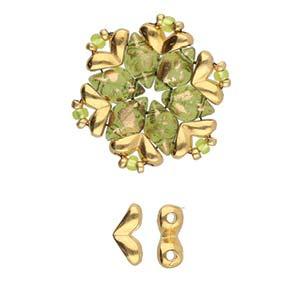 Cymbal Element - Mitakas 24K Gold Plated 2-pack Beadsmith