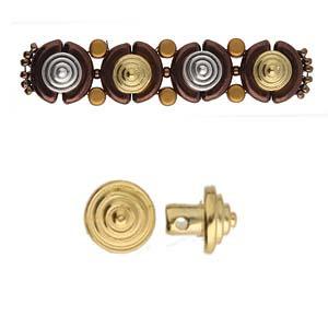 Cymbal Element - Katapola 24K Gold plated 1 styck Beadsmith