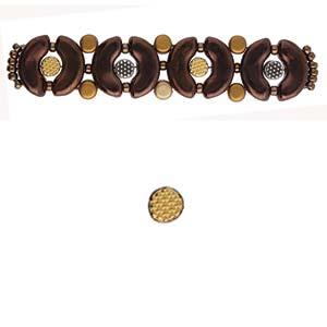 Cymbal Element - Nera 24K Gold Plated 2-pack Beadsmith