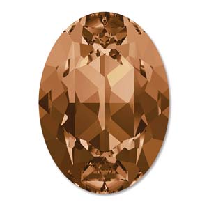 Swarovski Crystals Fancy Oval - Light Smoked Topaz 18x13mm, 1 styck Swarovski