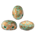 Samos® par Puca® - Opaque Green Turquoise Tweedy, 10 gram Les perles par Puca® - Paris