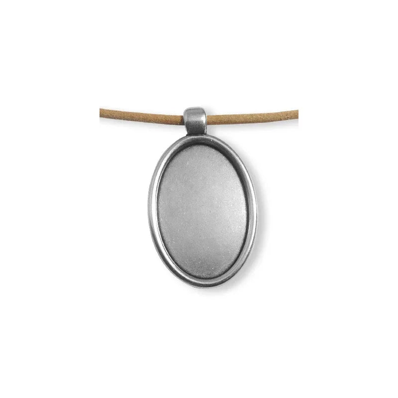 Ramberlock Silverfärgad - Oval 44x29mm 1 Styck Grekisk Metall