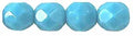 Tjeckiska Firepolish - Opaque Blue Turquoise 6mm, 25-pack Hilmas Pyssel