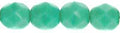 Tjeckiska Firepolish - Opaque Green Turquoise 6mm, 25-pack Hilmas Pyssel