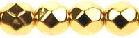 Tjeckiska Firepolish - 24K Gold Plated 6mm, 10-pack Hilmas Pyssel